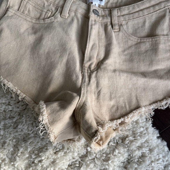 Superdown Tan High Rise Denim Shorts - Picture 2 of 5